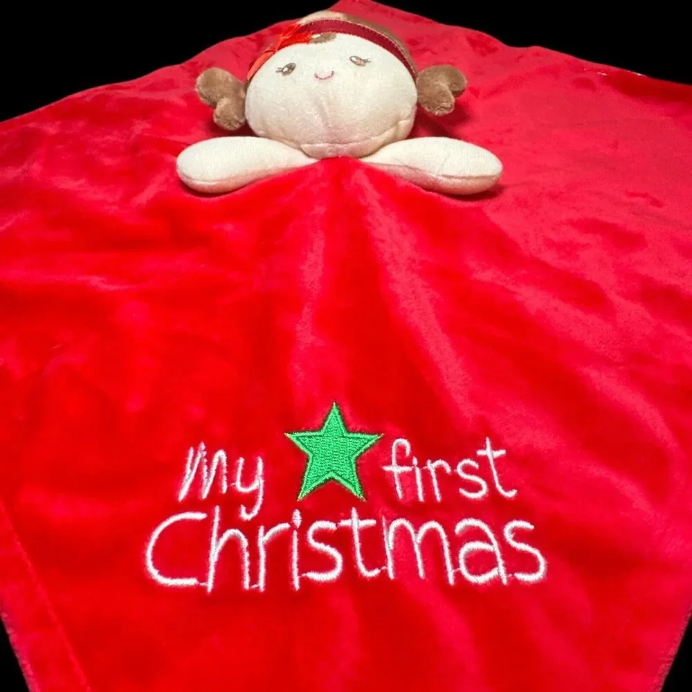 Little‎ Me My First 1st Christmas Red Baby Security Blanket Lovey Plush Doll